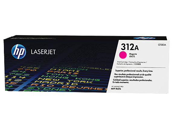 HP 312A Magenta Original LaserJet Toner Cartridge, CF383A