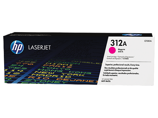 HP 312A Magenta Original LaserJet Toner Cartridge, CF383A