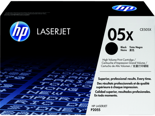HP 05X High Yield Black Original LaserJet Toner Cartridge, CE505X