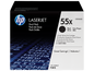 HP 55X 2-pack High Yield Black Original LaserJet Toner Cartridges, CE255XD