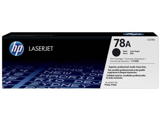 HP 78A Black Original LaserJet Toner Cartridge, CE278A