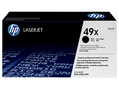 HP 49X High Yield Black Original LaserJet Toner Cartridge, Q5949X