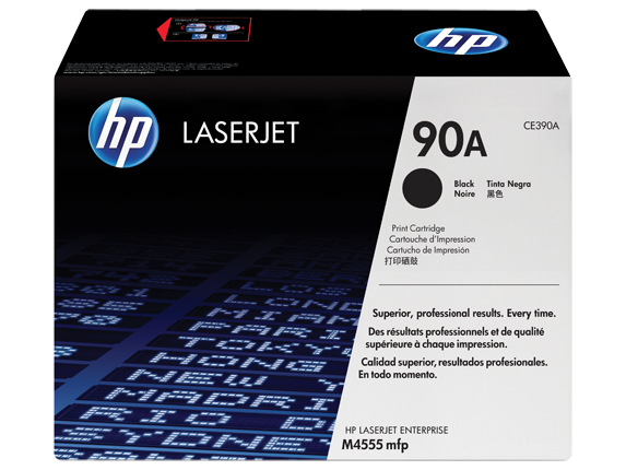 HP 90A Black Original LaserJet Toner Cartridge, CE390A