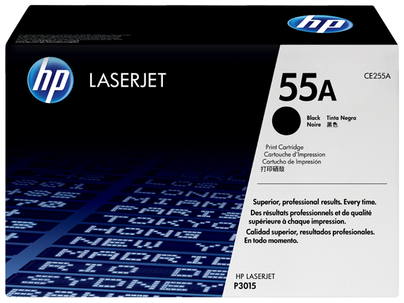 HP 55A Black Original LaserJet Toner Cartridge, CE255A