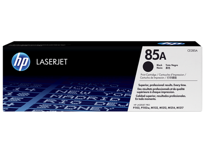 HP 85A Black Original LaserJet Toner Cartridge, CE285A