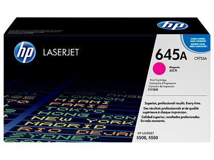 HP 645A Magenta Original LaserJet Toner Cartridge, C9733A