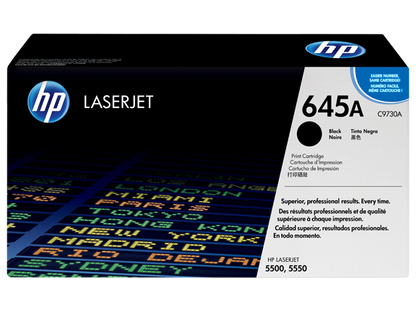 HP 645A Black Original LaserJet Toner Cartridge, C9730A