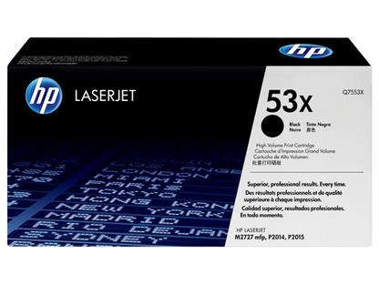 HP 53X High Yield Black Original LaserJet Toner Cartridge, Q7553X