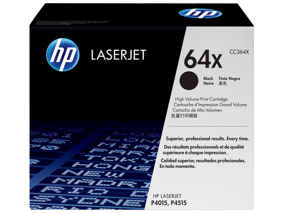 HP 64X High Yield Black Original LaserJet Toner Cartridge, CC364X