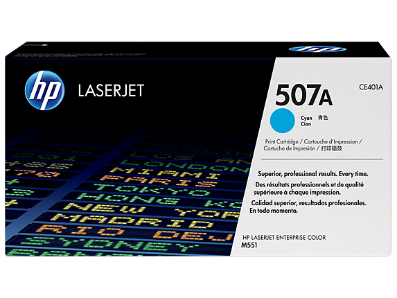 HP 507A Cyan Original LaserJet Toner Cartridge, CE401A