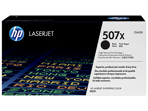 HP 507X High Yield Black Original LaserJet Toner Cartridge, CE400X