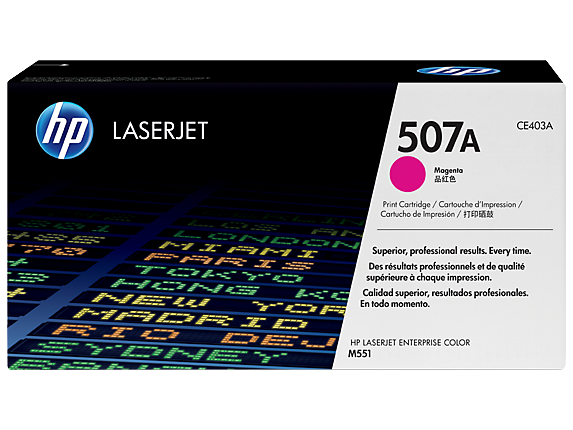 HP 507A Magenta Original LaserJet Toner Cartridge, CE403A