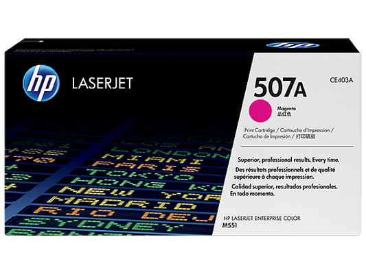 HP 507A Magenta Original LaserJet Toner Cartridge, CE403A