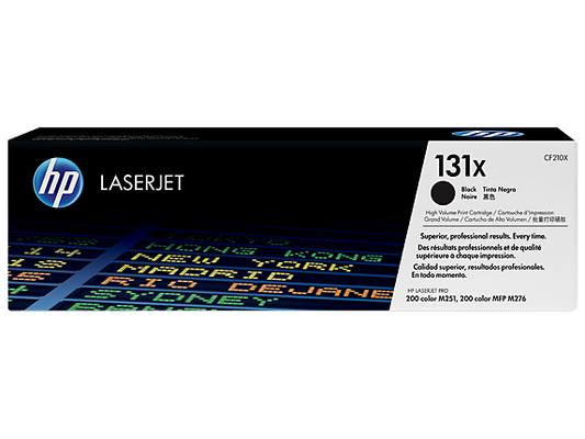 HP 131X High Yield Black Original LaserJet Toner Cartridge, CF210X