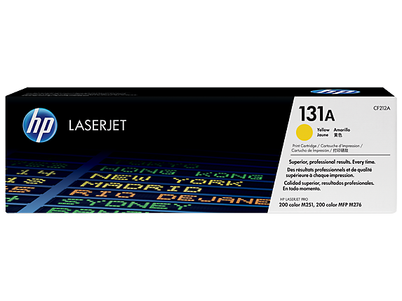 HP 131A Yellow Original LaserJet Toner Cartridge, CF212A