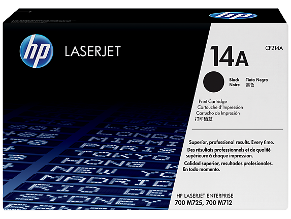 HP 14A Black Original LaserJet Toner Cartridge, CF214A