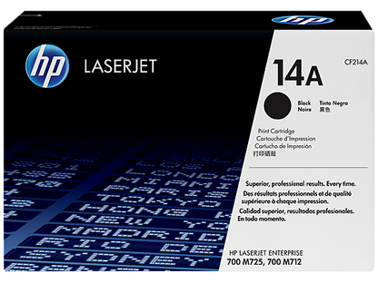 HP 14A Black Original LaserJet Toner Cartridge, CF214A