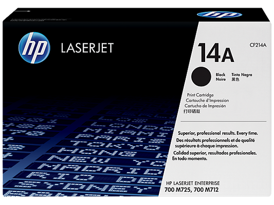 HP 14A Black Original LaserJet Toner Cartridge, CF214A