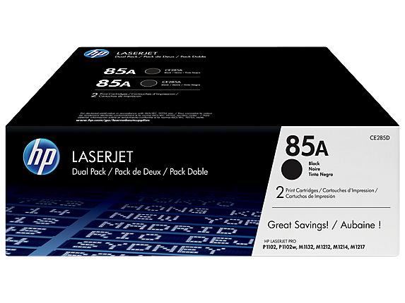 HP 85A 2-pack Black Original LaserJet Toner Cartridges