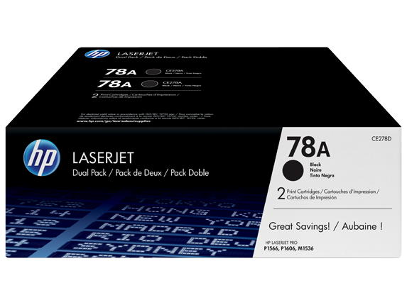 HP 78A 2-pack Black Original LaserJet Toner Cartridges