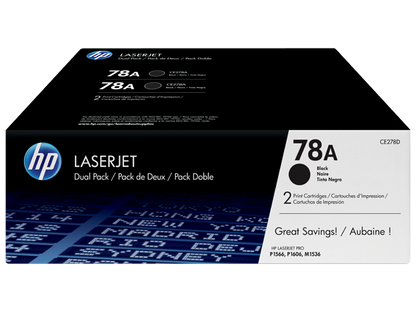 HP 78A 2-pack Black Original LaserJet Toner Cartridges