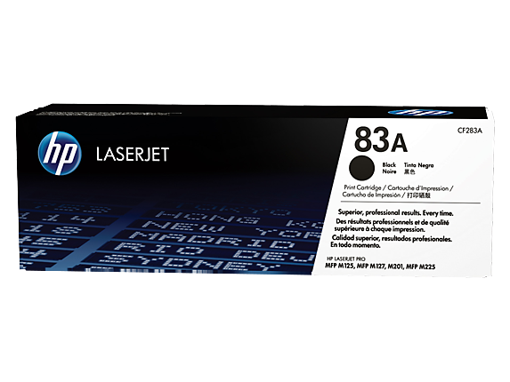 HP 83A Black Original LaserJet Toner Cartridge, CF283A