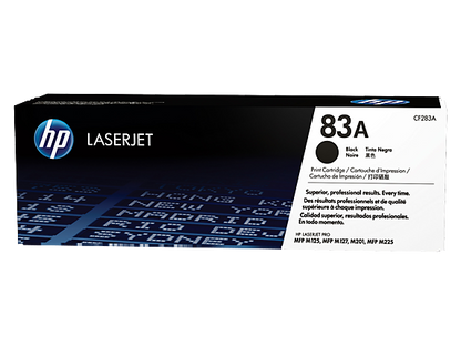 HP 83A Black Original LaserJet Toner Cartridge, CF283A