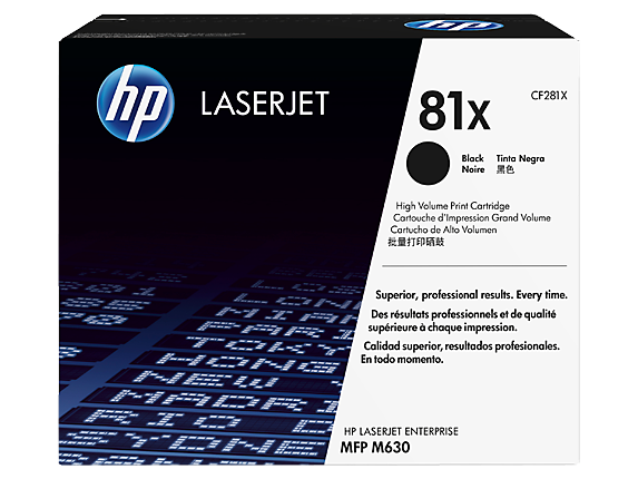 HP 81X High Yield Black Original LaserJet Toner Cartridge, CF281X