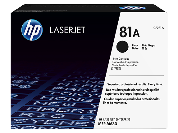 HP 81A Black Original LaserJet Toner Cartridge, CF281A