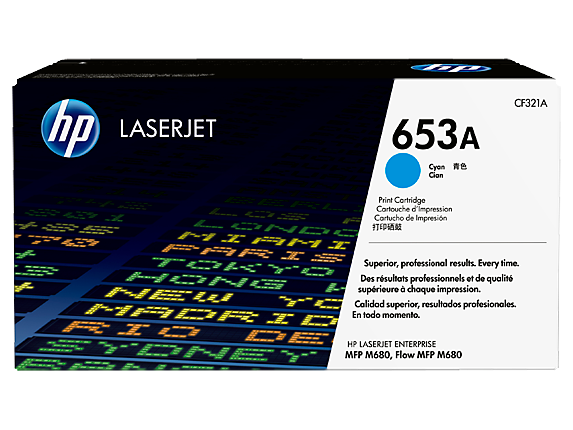 HP 653A Cyan Original LaserJet Toner Cartridge, CF321A