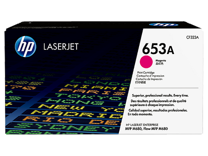 HP 653A Magenta Original LaserJet Toner Cartridge, CF323A