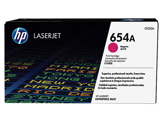 HP 654A Magenta Original LaserJet Toner Cartridge, CF333A