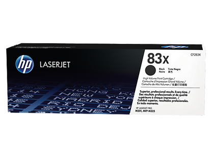 HP 83X High Yield Black Original LaserJet Toner Cartridge, CF283X