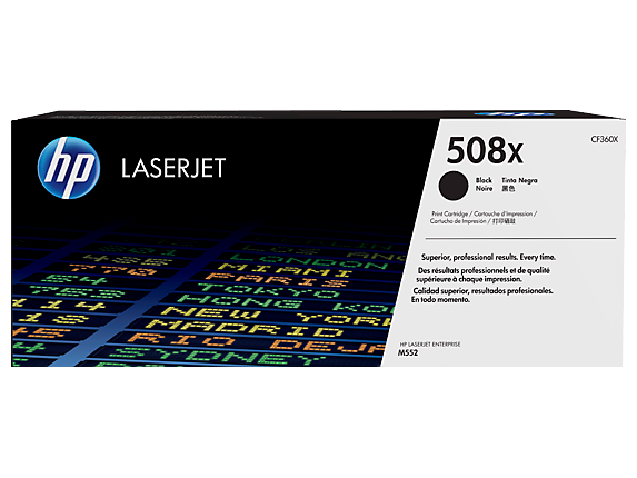 HP 508X High Yield Black Original LaserJet Toner Cartridge, CF360X