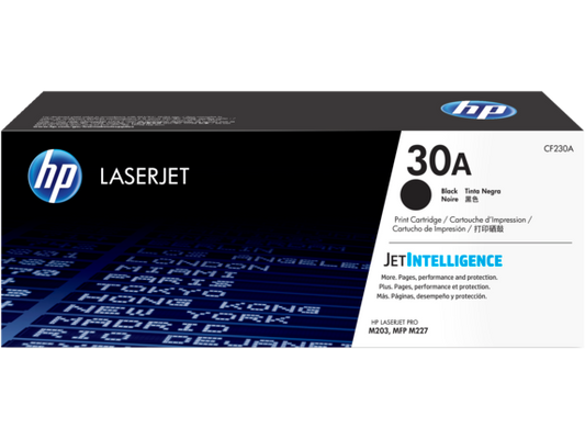 HP 30A Black Original LaserJet Toner Cartridge, CF230A