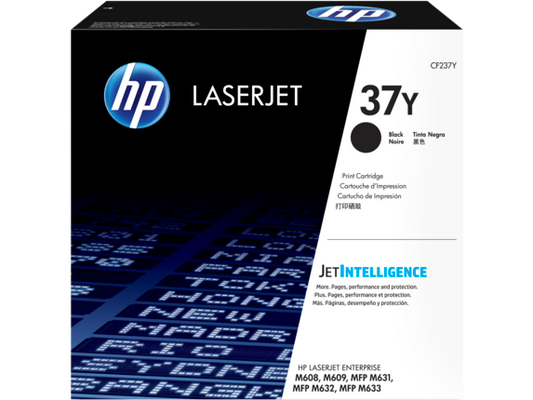 HP 37Y Extra High Yield Black Original LaserJet Toner Cartridge, CF237Y