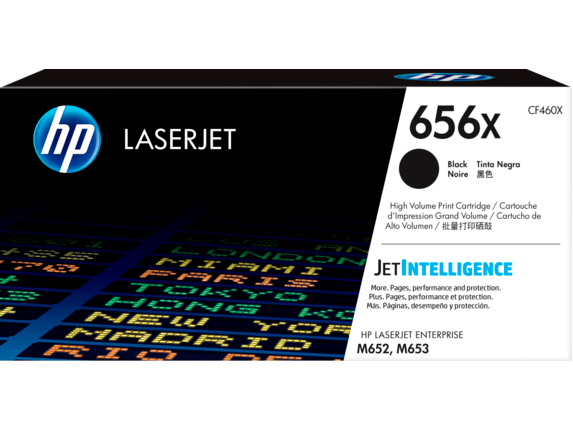 HP 656X High Yield Black Original LaserJet Toner Cartridge, CF460X