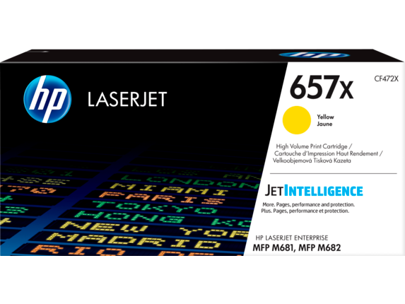 HP 657X High Yield Yellow Original LaserJet Toner Cartridge, CF472X