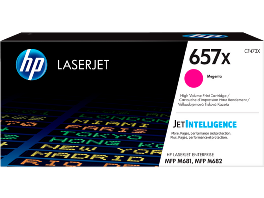 HP 657X High Yield Magenta Original LaserJet Toner Cartridge, CF473X