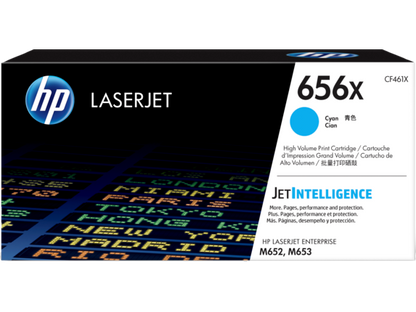 HP 656X High Yield Cyan Original LaserJet Toner Cartridge, CF461X