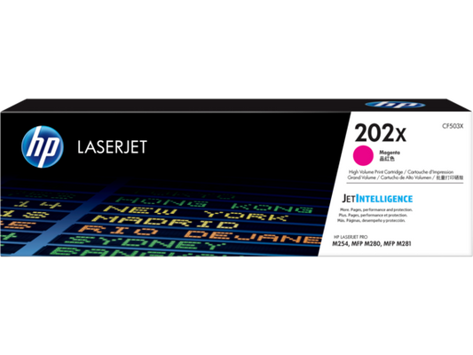 HP 202X High Yield Magenta Original LaserJet Toner Cartridge, CF503X