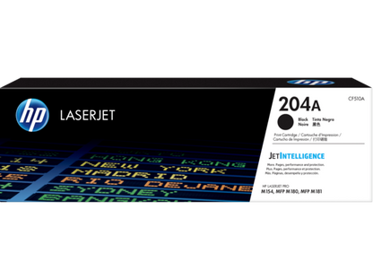 HP 204A Black Original LaserJet Toner Cartridge, CF510A