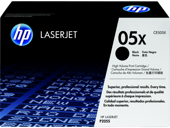 HP 05X High Yield Black Original LaserJet Toner Cartridge, CE505X