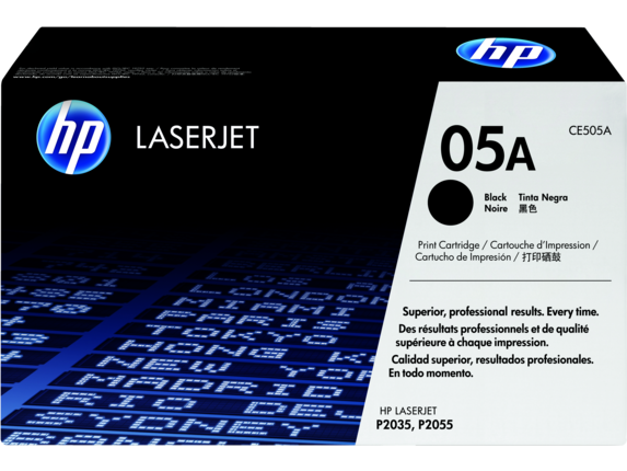 HP 05A Black Original LaserJet Toner Cartridge, CE505A