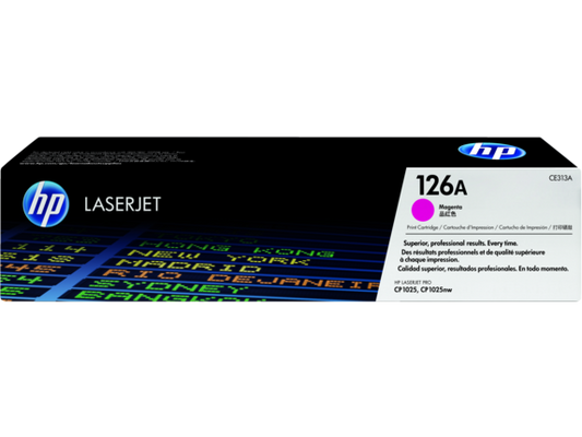 HP 126A Magenta Original LaserJet Toner Cartridge, CE313A