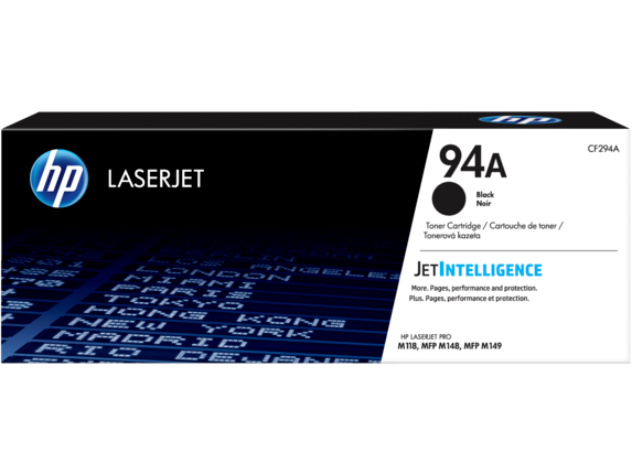 HP 94A Black Original LaserJet Toner Cartridge, CF294A