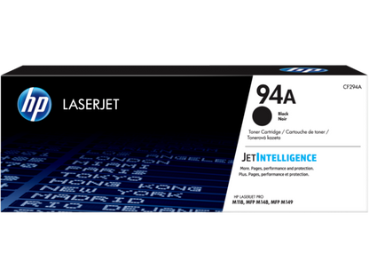 HP 94A Black Original LaserJet Toner Cartridge, CF294A