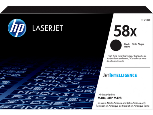 HP 58X High Yield Black Original LaserJet Toner Cartridge, CF258X