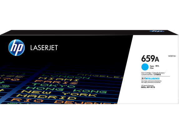 HP 659A Cyan Original LaserJet Toner Cartridge, W2011A