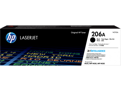 HP 206A Black Original LaserJet Toner Cartridge, W2110A